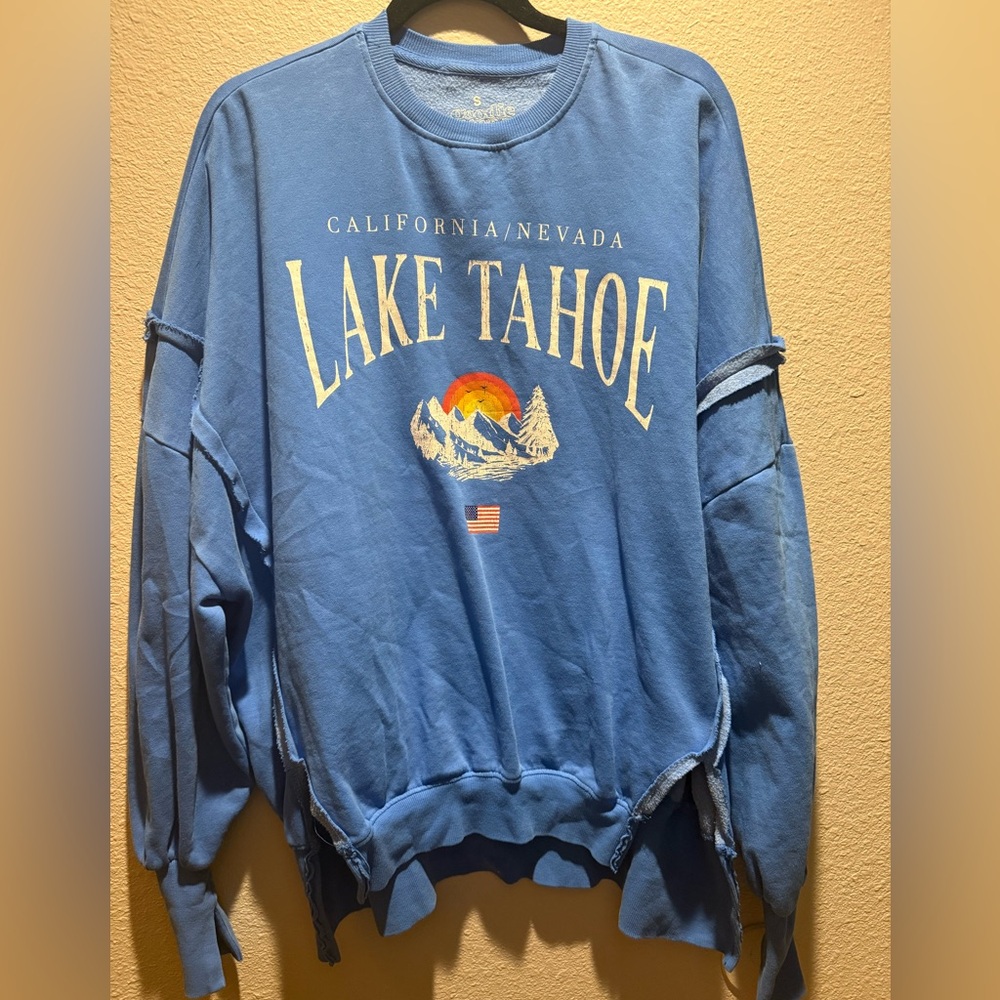 LAKE TAHOE EMBROIDERED PULLOVER SWEATSHIRT SMALL - Picture 3 of 3